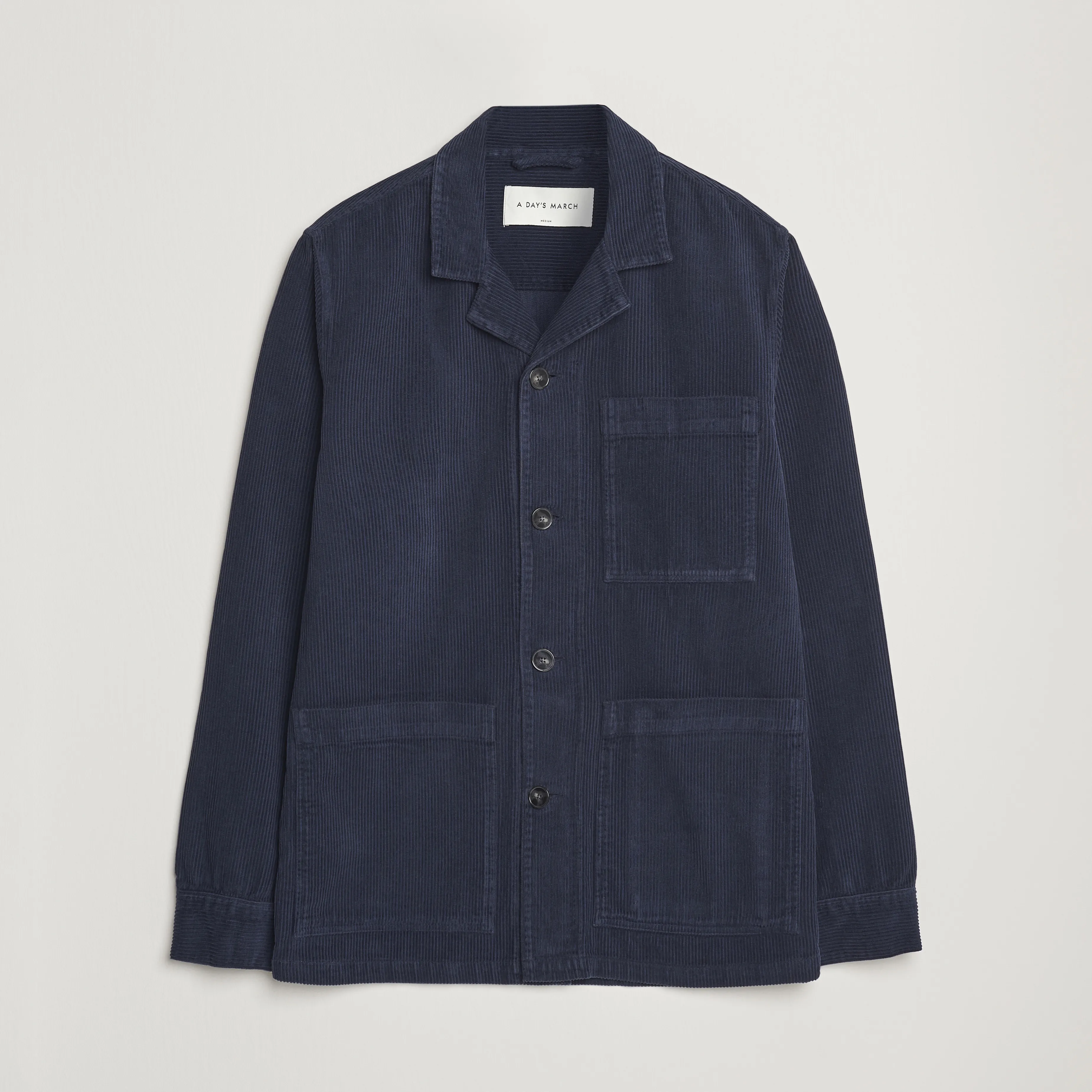 A Day's March Banagher Corduroy Overshirt Navy