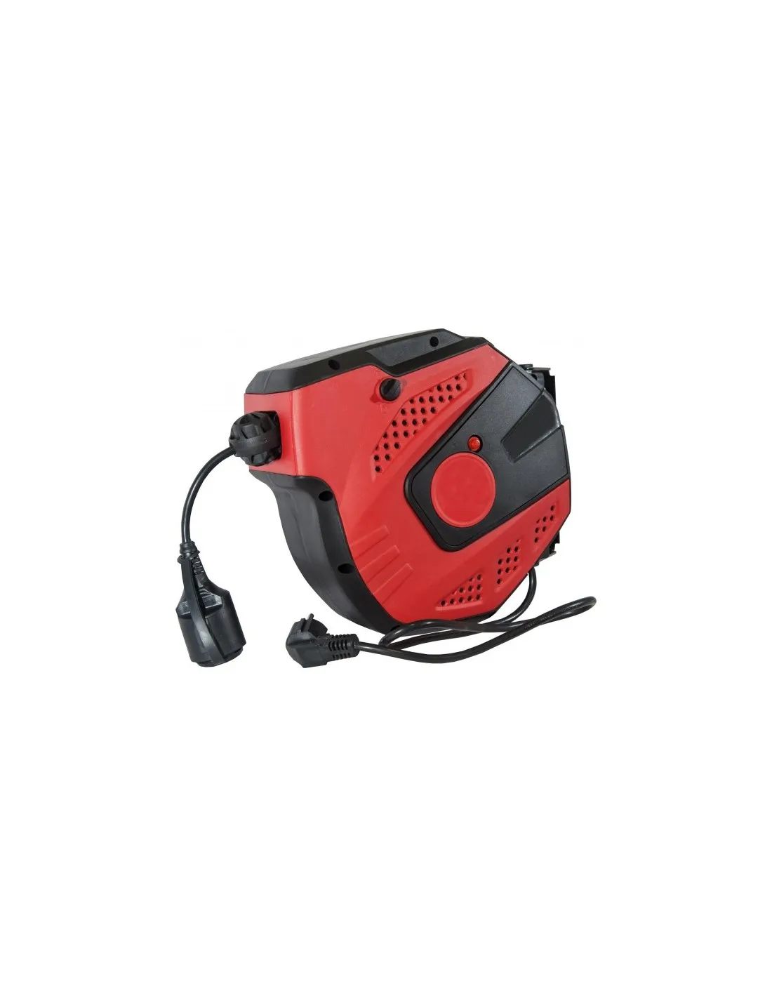 CARRETE ENROLLADOR ELECTRICO 15M, 3 X 1.5mm ROJO