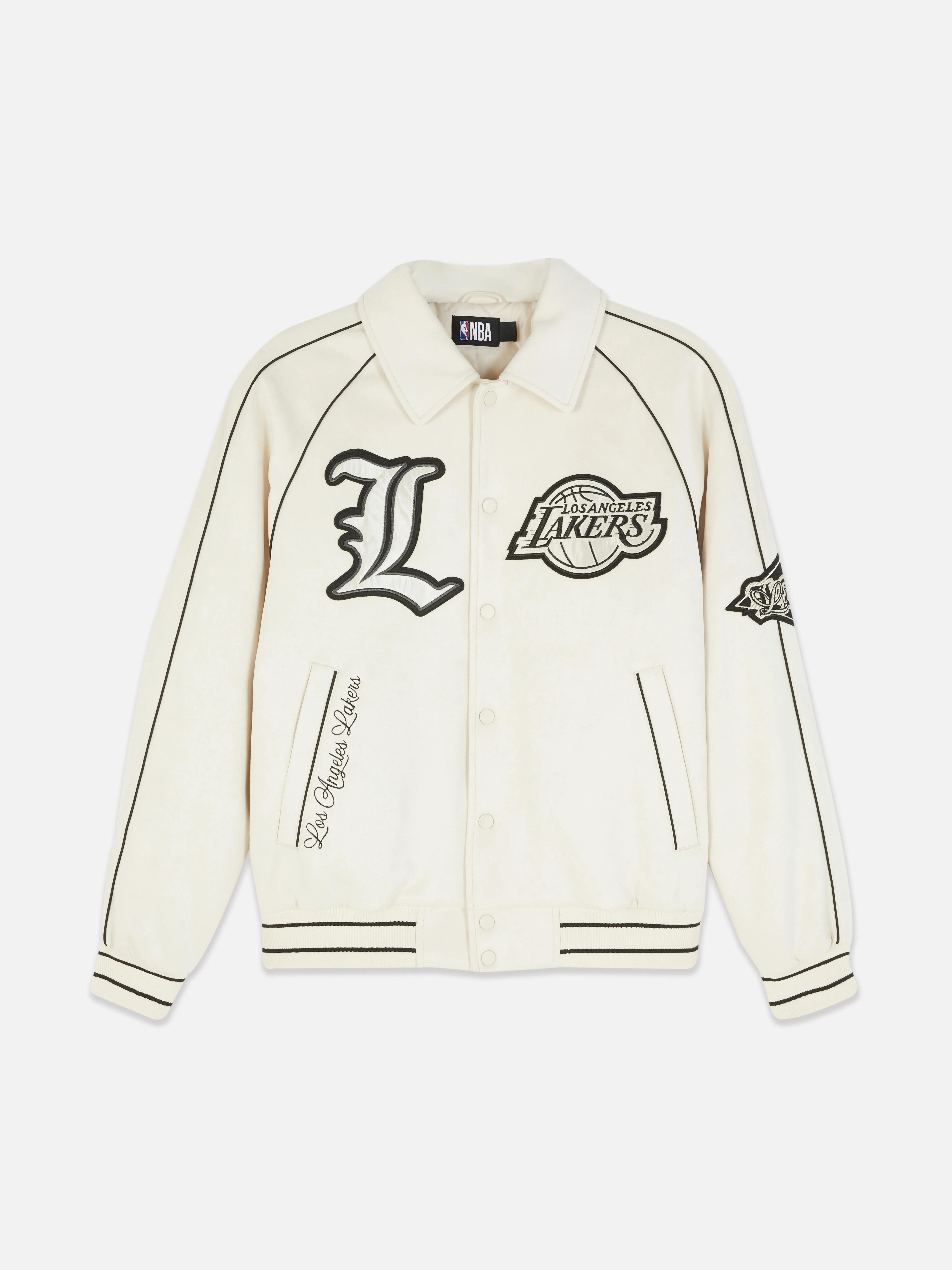 Chaqueta de antelina de Los Angeles Lakers de la NBA