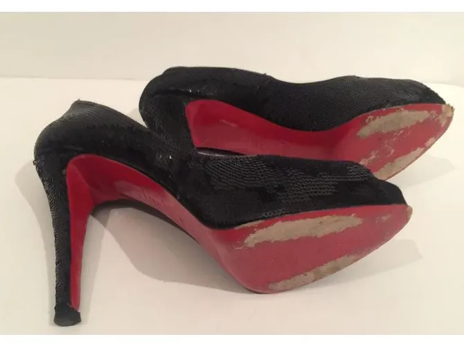 Christian Louboutin Lentejuelas muy prive 120 Negro 