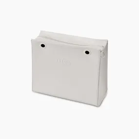Cuerpo leche tejido sintético con cremallera O bag double