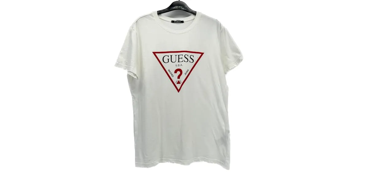 GUESS Camisetas T.Internacional M Algodón Blanco 