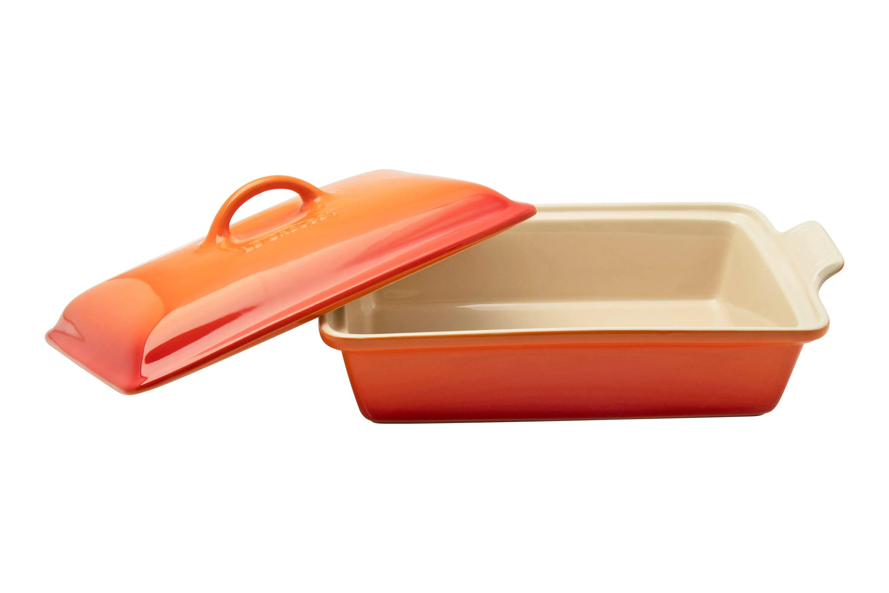 Le Creuset bandeja de horno rectangular con tapa, 33 cm, naranja-rojo