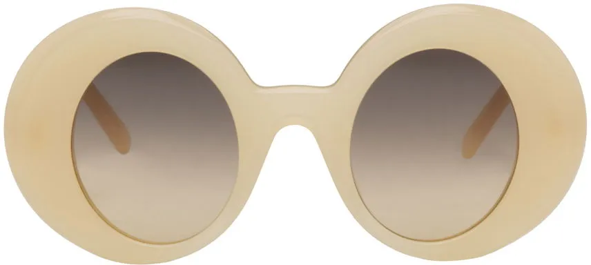 Loewe Beige Round Sunglasses