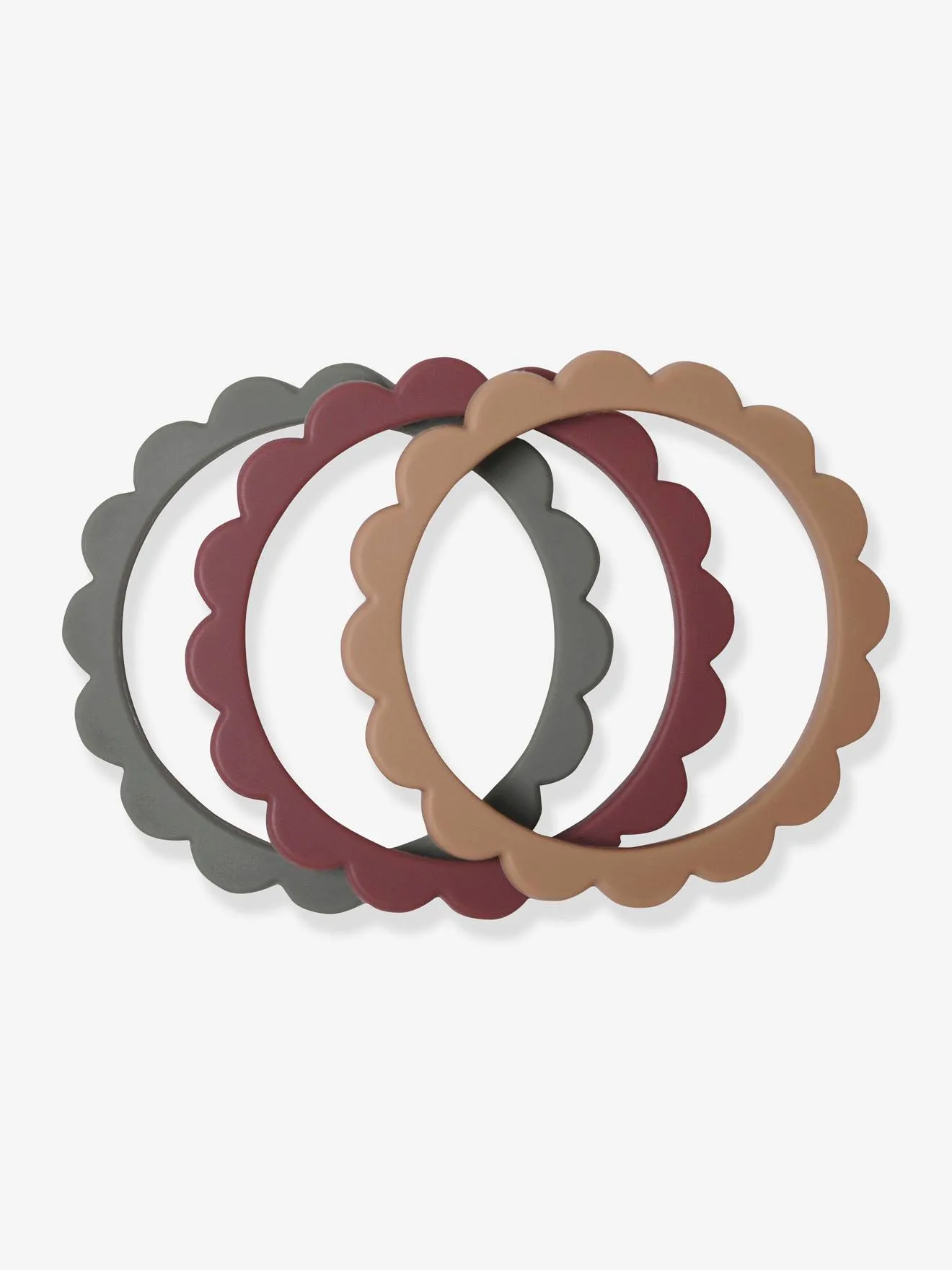 Lote de 3 pulseras mordedor Flor - MUSHIE