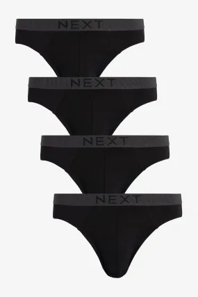 Negro - Pure 100% Cotton Briefs 4 Pack