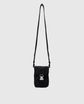 Palm Angels Black bag with embossed logo monogram
