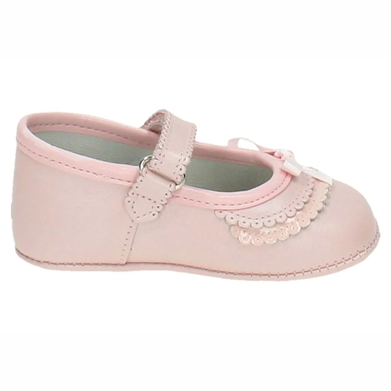 Patuco De Piel Rosa De Bebé Niña Citos 22622-15 (tallas De 15 A 19)