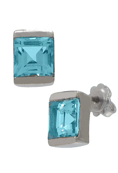 Pendientes oro blanco 18K con topacios azules 083_AURYGEM133