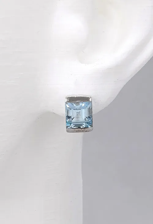Pendientes oro blanco 18K con topacios azules 083_AURYGEM133