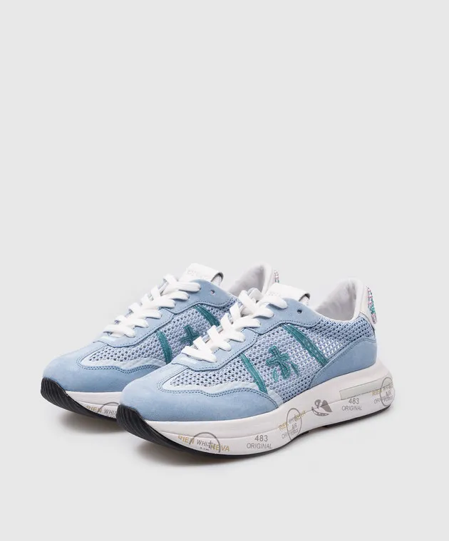 Premiata Cassie blue combination sneakers