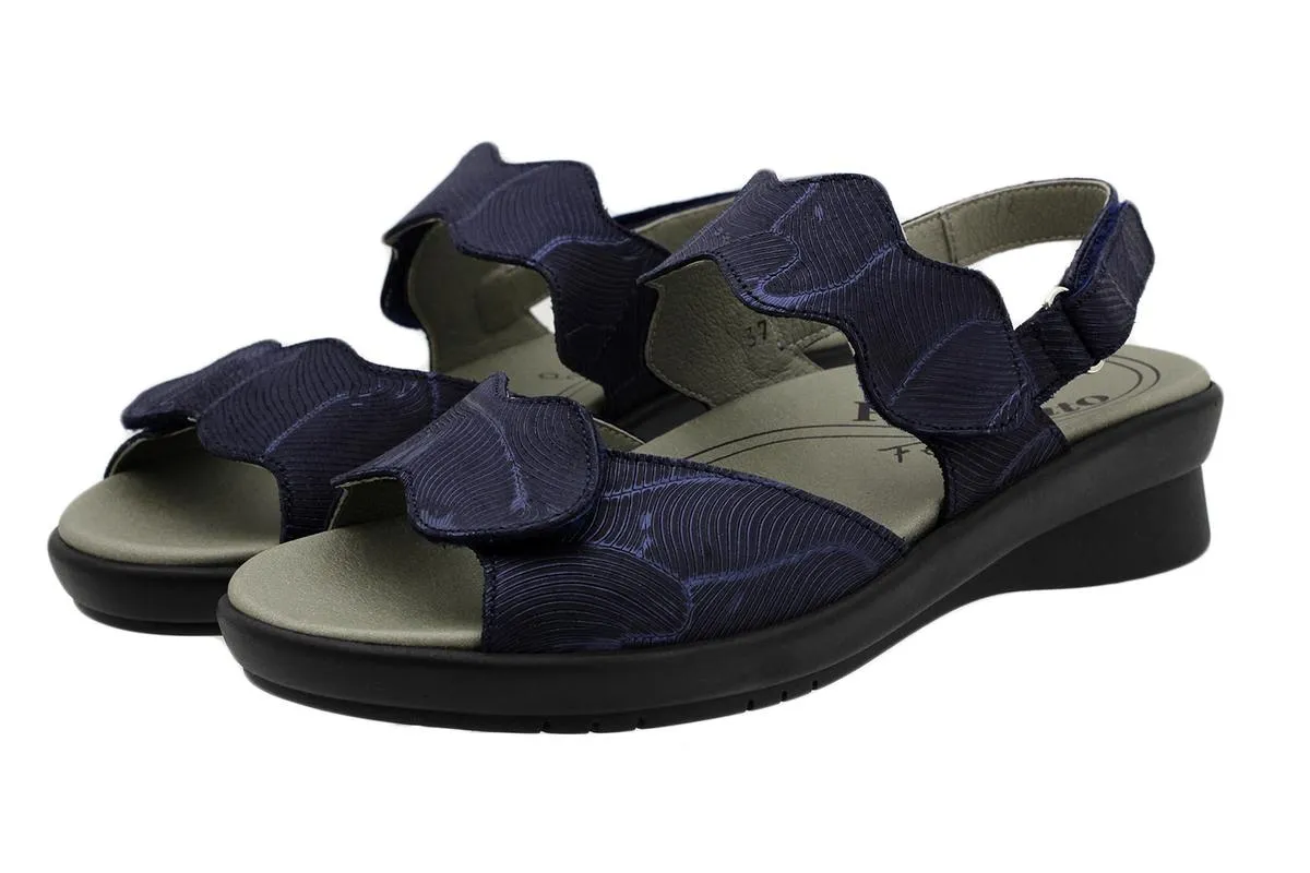 Removable Insole Sandal Blue Leather