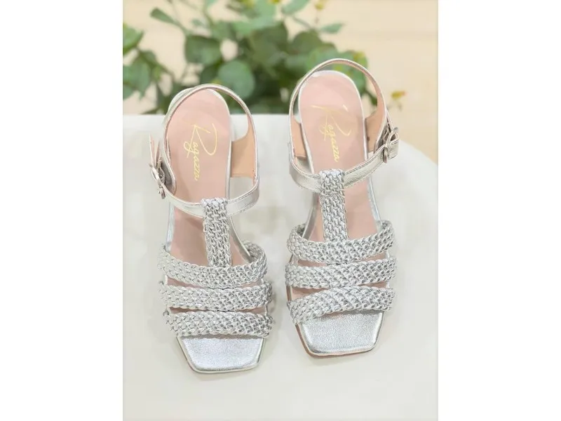 SANDALIA DE TACÓN R5334 RAGAZZA CALZADOS ROLDAN EN COLOR PLATA