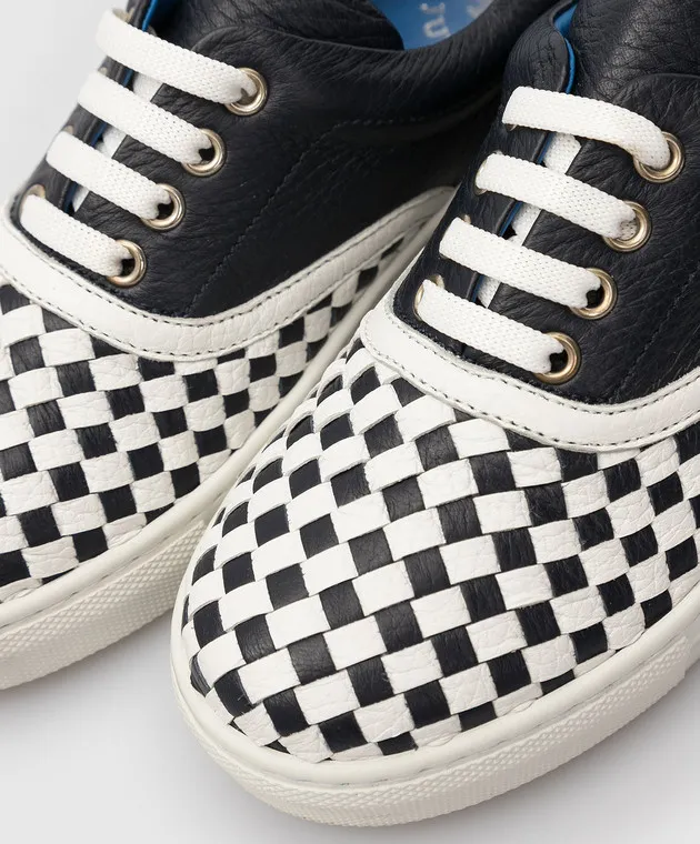 Stefano Ricci Children's woven leather sneakers