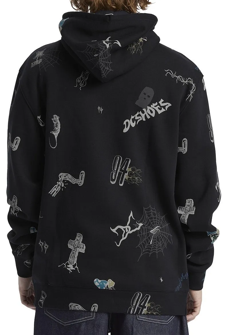 sudadera DC Scribble Pullover - XKWB/Black Scribble Print - men´s