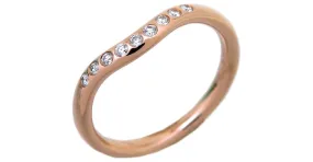 Tiffany & Co Anillo de diamante Tiffany con banda curva Rosa 