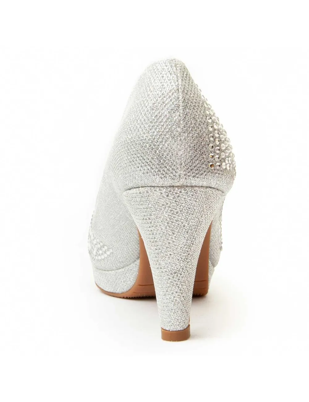 Zapato De Tacón Para Mujer.  Montevita  Unne55  92349 Plateado