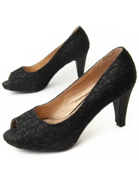 Zapato De Tacón Para Mujer.  Montevita  Unne57  92354 Negro
