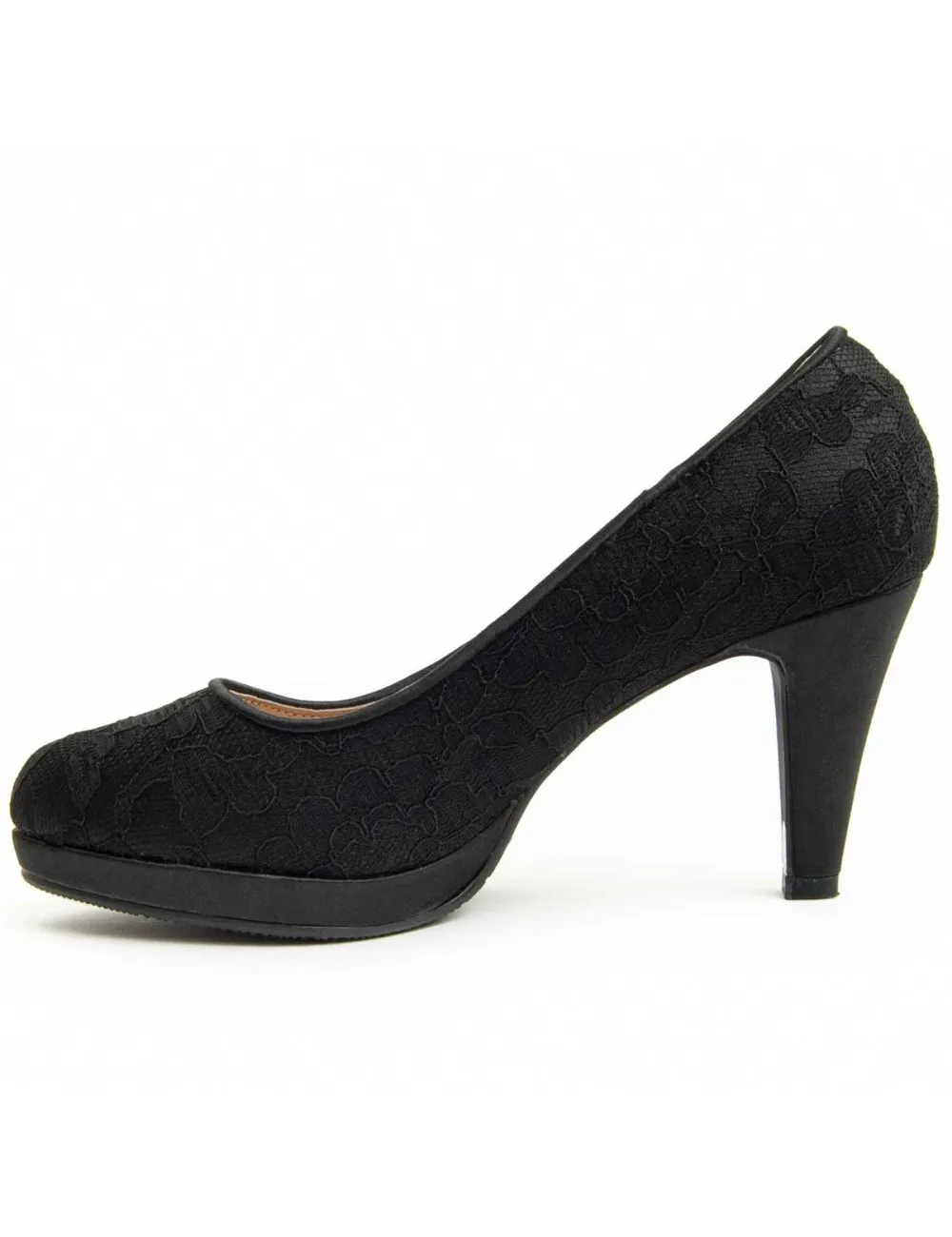 Zapato De Tacón Para Mujer.  Montevita  Unne66  92368 Negro